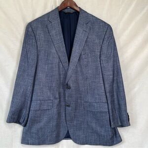 Patrick James Reserve Conway Sports Jacket Mens Size 41 R Blue Bamboo Blazer